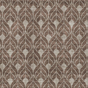 Homeroots 3' Beige And Taupe Geometric Washable Area Rug For Indoor Or Outdoor Use - Stylish And Durable 9' X 12' Polyester 596013