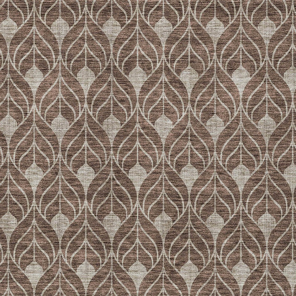 Homeroots 3' Beige And Taupe Geometric Washable Area Rug For Indoor Or Outdoor Use - Stylish And Durable 9' X 12' Polyester 596013