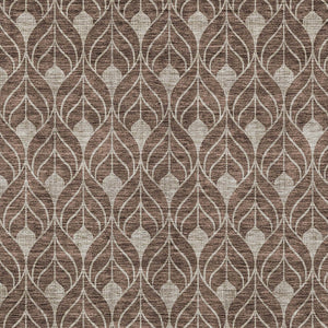 Homeroots 3' Beige And Taupe Geometric Washable Area Rug For Indoor Or Outdoor Use - Stylish And Durable 10' X 14' Polyester 596014