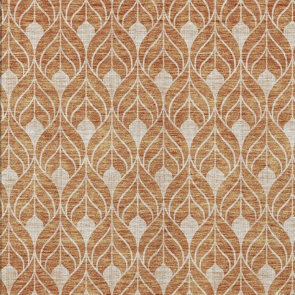 Homeroots 3' Beige And Taupe Geometric Washable Area Rug For Indoor Or Outdoor Use - Stylish And Durable 3' X 5' Polyester 596015