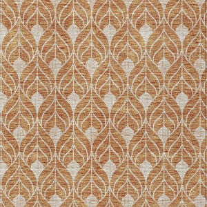 Homeroots 3' Beige And Taupe Geometric Washable Area Rug For Indoor Or Outdoor Use - Stylish And Durable 8' X 10' Polyester 596018