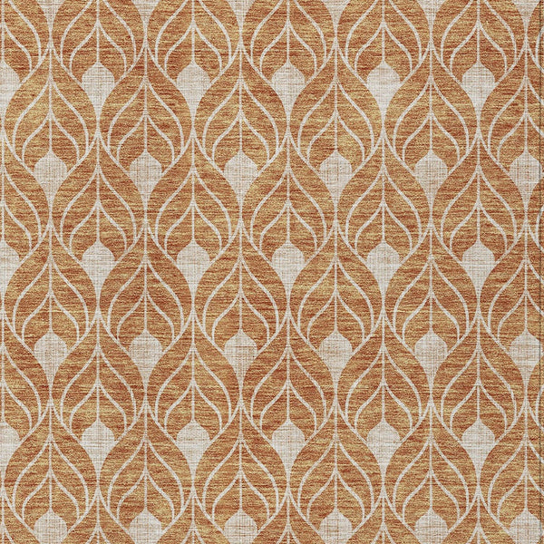 Homeroots 3' Beige And Taupe Geometric Washable Area Rug For Indoor Or Outdoor Use - Stylish And Durable 8' X 10' Polyester 596018