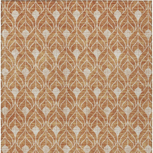 Homeroots 3' Beige And Taupe Geometric Washable Area Rug For Indoor Or Outdoor Use - Stylish And Durable 10' X 14' Polyester 596020