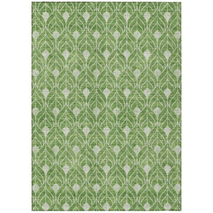 HomeRoots 5' Modern Green Geometric Area Rug – Durable, Washable, Stylish for Indoor & Outdoor Spaces 8' X 10' 596024