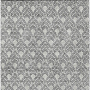 Homeroots 3' Beige And Taupe Geometric Washable Area Rug For Indoor Or Outdoor Use - Stylish And Durable 5' X 8' Polyester 596034