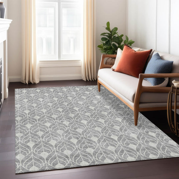 Homeroots 3' Beige And Taupe Geometric Washable Area Rug For Indoor Or Outdoor Use - Stylish And Durable 8' X 10' Polyester 596036