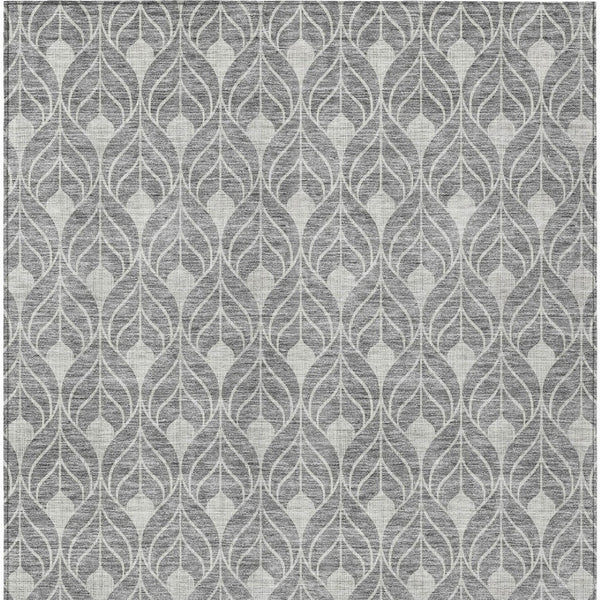 Homeroots 3' Beige And Taupe Geometric Washable Area Rug For Indoor Or Outdoor Use - Stylish And Durable 9' X 12' Polyester 596037