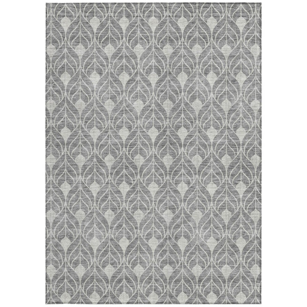 Homeroots 3' Beige And Taupe Geometric Washable Area Rug For Indoor Or Outdoor Use - Stylish And Durable 10' X 14' Polyester 596038