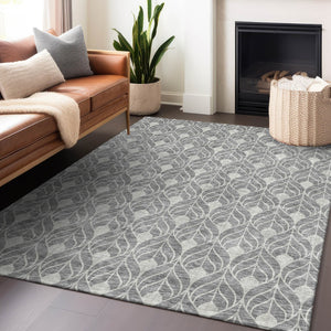 Homeroots 3' Beige And Taupe Geometric Washable Area Rug For Indoor Or Outdoor Use - Stylish And Durable 10' X 14' Polyester 596038