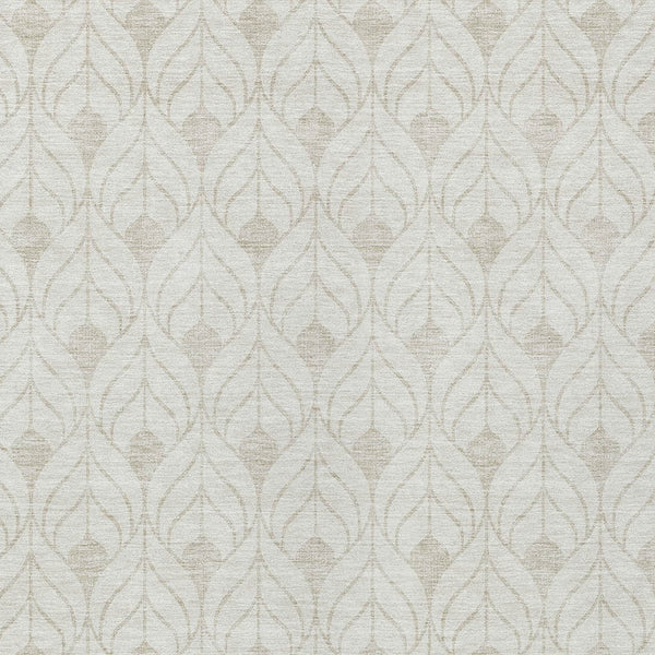 Homeroots 3' Beige And Taupe Geometric Washable Area Rug For Indoor Or Outdoor Use - Stylish And Durable 10' X 14' Polyester 596044