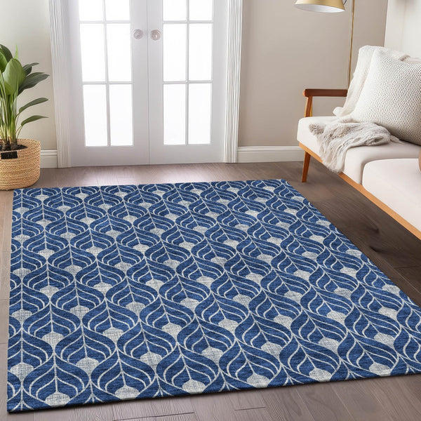Homeroots 3' Beige And Taupe Geometric Washable Area Rug For Indoor Or Outdoor Use - Stylish And Durable 3' X 5' Polyester 596045