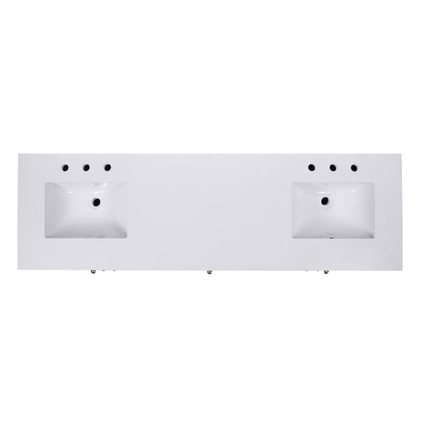 Butler Specialty Butler Nora 60-inch Double Sink Vanity Set With Quartz Top & Wood Finish – Elegant Bathroom Solution Light Brown Mdf,Acacia,Plywood,White Quartz,Ceramic,Pine,Veneers,Composite Wood 5960492-butler