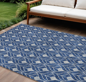 Homeroots 3' Beige And Taupe Geometric Washable Area Rug For Indoor Or Outdoor Use - Stylish And Durable 9' X 12' Polyester 596049