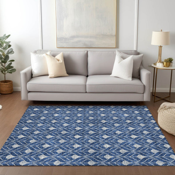Homeroots 3' Beige And Taupe Geometric Washable Area Rug For Indoor Or Outdoor Use - Stylish And Durable 9' X 12' Polyester 596049