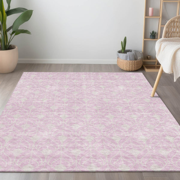 Homeroots 3' Beige And Taupe Geometric Washable Area Rug For Indoor Or Outdoor Use - Stylish And Durable 5' X 8' Polyester 596052