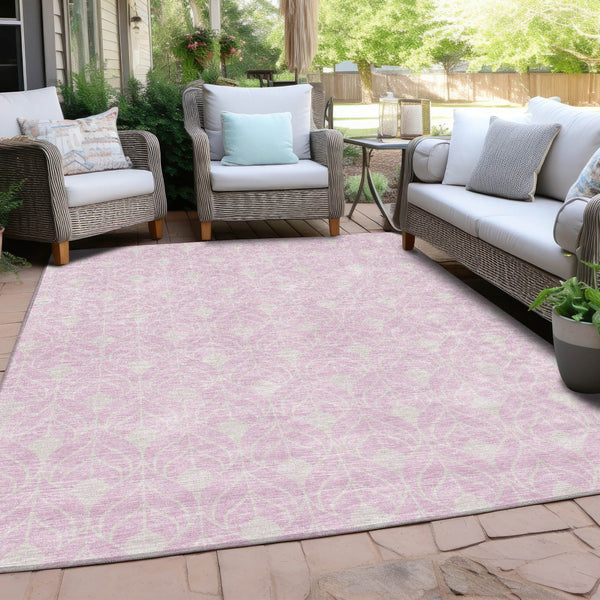 Homeroots 3' Beige And Taupe Geometric Washable Area Rug For Indoor Or Outdoor Use - Stylish And Durable 10' X 14' Polyester 596056