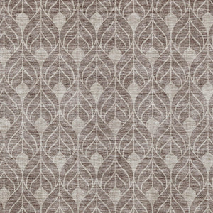 Homeroots 3' Beige And Taupe Geometric Washable Area Rug For Indoor Or Outdoor Use - Stylish And Durable 3' X 5' Polyester 596069