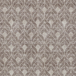 Homeroots 3' Beige And Taupe Geometric Washable Area Rug For Indoor Or Outdoor Use - Stylish And Durable 5' X 8' Polyester 596070