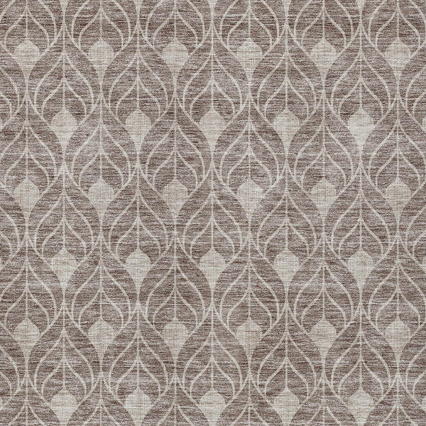 Homeroots 3' Beige And Taupe Geometric Washable Area Rug For Indoor Or Outdoor Use - Stylish And Durable 5' X 8' Polyester 596070