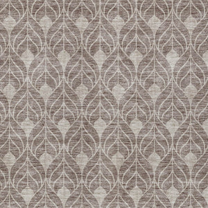 Homeroots 3' Beige And Taupe Geometric Washable Area Rug For Indoor Or Outdoor Use - Stylish And Durable 8' X 10' Polyester 596072