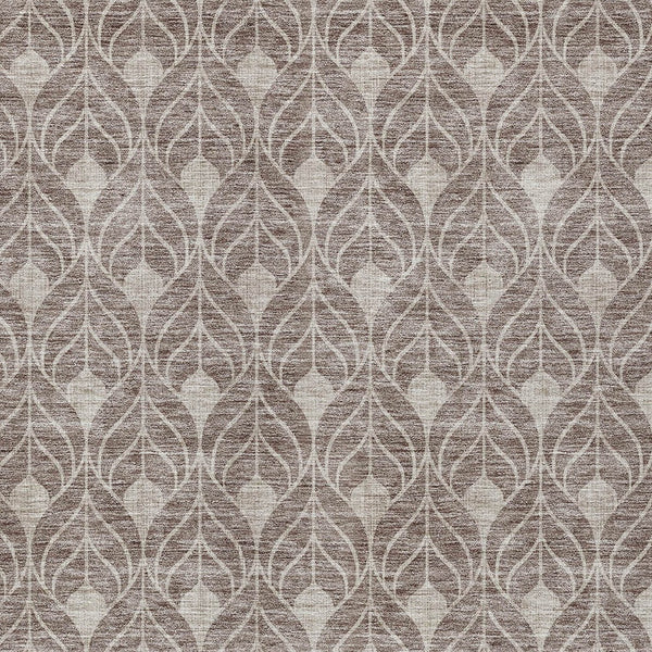 Homeroots 3' Beige And Taupe Geometric Washable Area Rug For Indoor Or Outdoor Use - Stylish And Durable 8' X 10' Polyester 596072