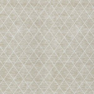Homeroots 3' Beige And Ivory Geometric Washable Area Rug For Indoor And Outdoor Spaces - Durable Design! 5' X 8' Polyester 596076