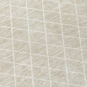 Homeroots 3' Beige And Ivory Geometric Washable Area Rug For Indoor And Outdoor Spaces - Durable Design! 5' X 8' Polyester 596076
