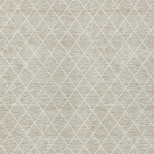 HomeRoots 5' Versatile Beige and Ivory Geometric Area Rug - Durable, Washable, Perfect for Indoor/Outdoor Use 10' X 14' 596080