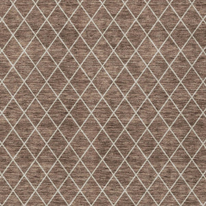 Homeroots 3' Beige And Ivory Geometric Washable Area Rug For Indoor And Outdoor Spaces - Durable Design! 9' X 12' Polyester 596091
