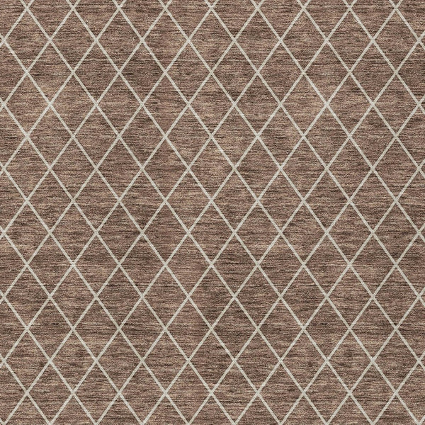Homeroots 3' Beige And Ivory Geometric Washable Area Rug For Indoor And Outdoor Spaces - Durable Design! 9' X 12' Polyester 596091