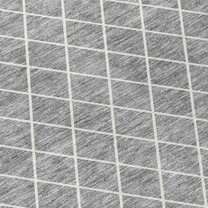 HomeRoots 9' X 12' Gray And Ivory Geometric Washable Rug - Stylish, Durable & Versatile for Indoor/Outdoor Spaces 596109