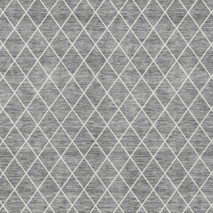 HomeRoots 5' Gray and Ivory Geometric Area Rug – Stylish, Washable Indoor/Outdoor Rug for High-Traffic Homes 10' X 14' 596110