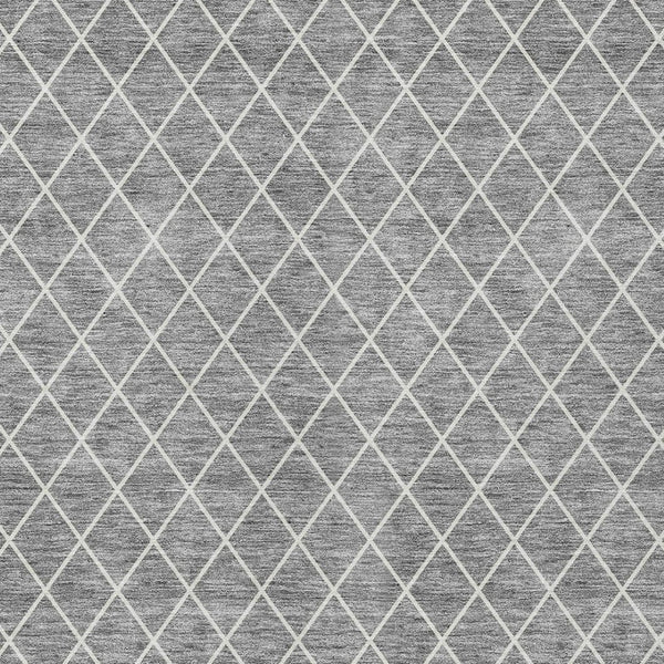 HomeRoots 5' Gray and Ivory Geometric Area Rug – Stylish, Washable Indoor/Outdoor Rug for High-Traffic Homes 10' X 14' 596110