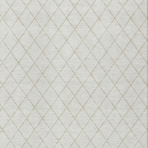 Homeroots 3' Beige And Ivory Geometric Washable Area Rug For Indoor And Outdoor Spaces - Durable Design! 3' X 5' Polyester 596111