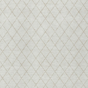 Homeroots 3' Beige And Ivory Geometric Washable Area Rug For Indoor And Outdoor Spaces - Durable Design! 9' X 12' Polyester 596115