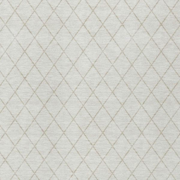 Homeroots 3' Beige And Ivory Geometric Washable Area Rug For Indoor And Outdoor Spaces - Durable Design! 9' X 12' Polyester 596115