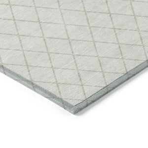 HomeRoots 5' Stylish Ivory and Beige Geometric Area Rug – Durable, Washable Design for Indoor and Outdoor Use 10' X 14' 596116