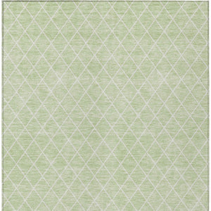 HomeRoots 5' Modern Mint Green and Ivory Geometric Indoor Outdoor Area Rug - Durable, Washable, Stylish Comfort 5' X 8' 596124