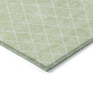 HomeRoots 5' Modern Mint Green and Ivory Geometric Indoor Outdoor Area Rug - Durable, Washable, Stylish Comfort 5' X 8' 596124