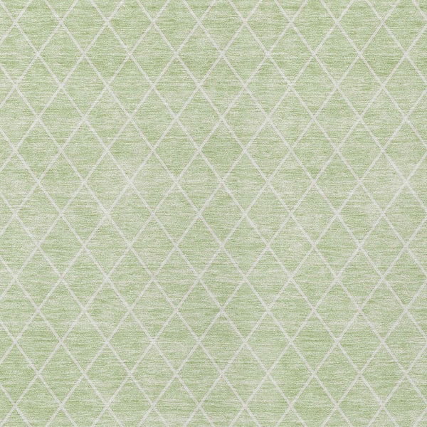 HomeRoots 5' Modern Mint Green and Ivory Geometric Indoor Outdoor Area Rug - Durable, Washable, Stylish Comfort 5' X 8' 596124