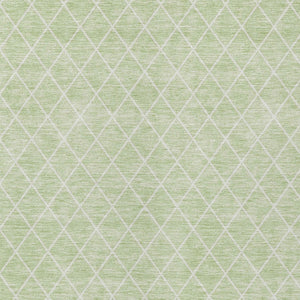 HomeRoots 9' X 12' Mint Green and Ivory Geometric Area Rug - Durable, Washable, Stylish for Indoor & Outdoor Use 596127