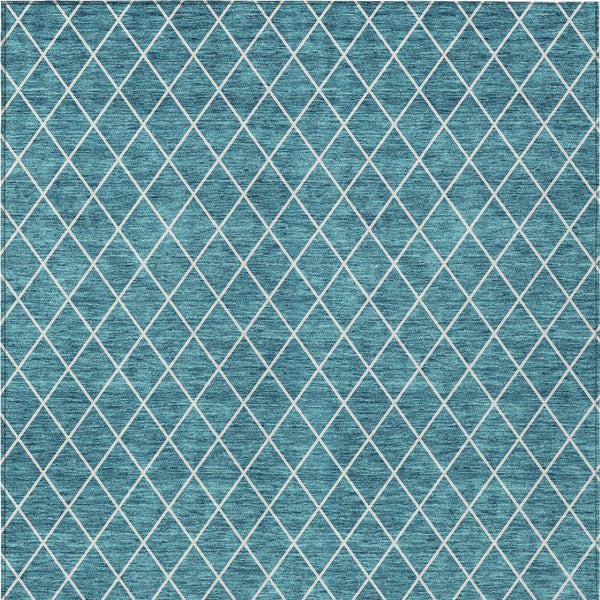 Homeroots 3' Beige And Ivory Geometric Washable Area Rug For Indoor And Outdoor Spaces - Durable Design! 3' X 5' Polyester 596141