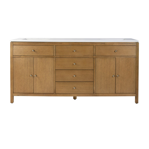 Butler Specialty Company Nora 72-inch Double Sink Bathroom Vanity Set With Elegant Quartz Top Natural Mdf,White Quartz,Plywood,Ceramic,Rubberwood,Pine,Veneers,Acacia,Composite Wood 5961452-butler