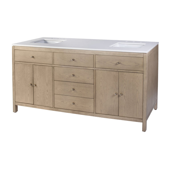 Butler Specialty Company Nora 72-inch Double Sink Bathroom Vanity Set With Elegant Quartz Top Light Brown Mdf,White Quartz,Acacia,Plywood,Ceramic,Pine,Veneers,Composite Wood 5961492-butler