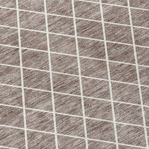 Homeroots 3' Beige And Ivory Geometric Washable Area Rug For Indoor And Outdoor Spaces - Durable Design! 8' Round Polyester 596149