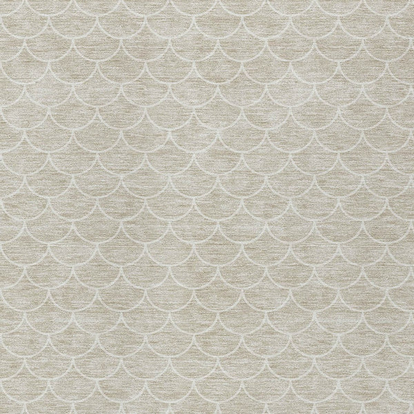 Homeroots 3' Stylish Beige And Ivory Geometric Washable Area Rug For Indoor And Outdoor Spaces, Durable Design 5' X 8' Polyester 596160