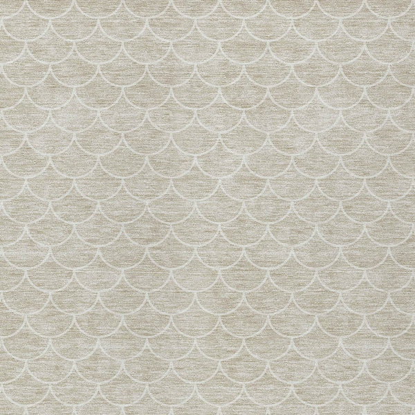 Homeroots 3' Stylish Beige And Ivory Geometric Washable Area Rug For Indoor And Outdoor Spaces, Durable Design 8' X 10' Polyester 596162