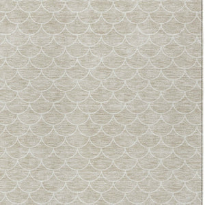 HomeRoots 5' Beige and Ivory Geometric Area Rug - Stylish, Washable, Durable Design for Indoor and Outdoor Spaces 10' X 14' 596164