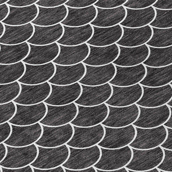 Homeroots 3' Stylish Beige And Ivory Geometric Washable Area Rug For Indoor And Outdoor Spaces, Durable Design 8' Round Polyester 596167