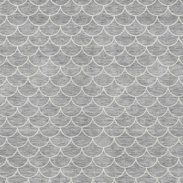 HomeRoots 5' Gray and Ivory Geometric Area Rug – Stylish, Washable, Stain-Resistant for Indoor & Outdoor Spaces 10' X 14' 596194